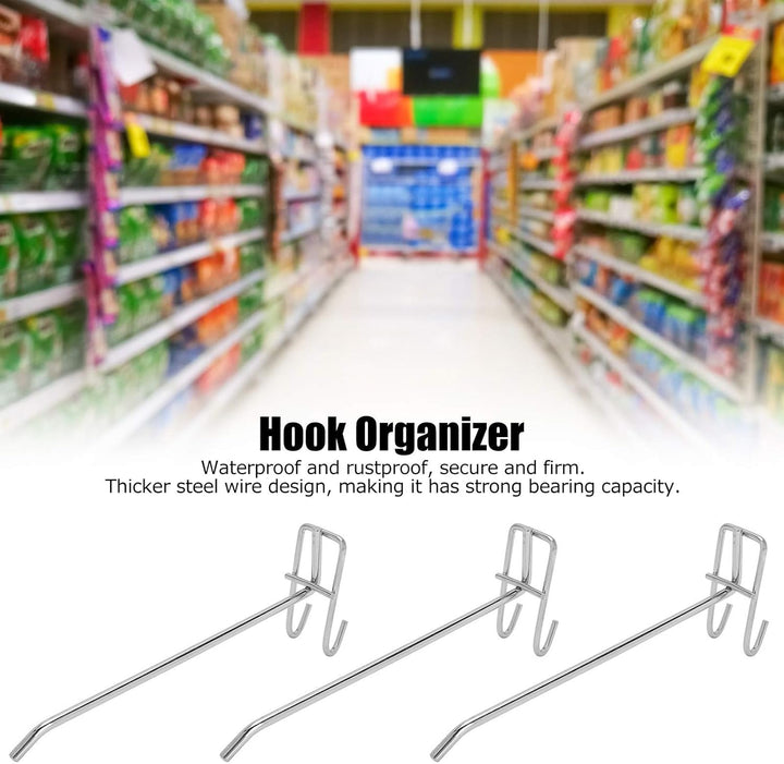 30 Stück Regalhaken, Schwerlast Supermarkt Haken Eisengitter Regal Haken Schmuck Display Regal Haken