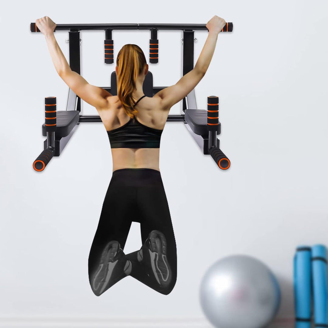 Klimmzugstange zur Wandmontage, Multifunktionelle Pull Up Bar rutschfesten Griffen Fitnessstange für