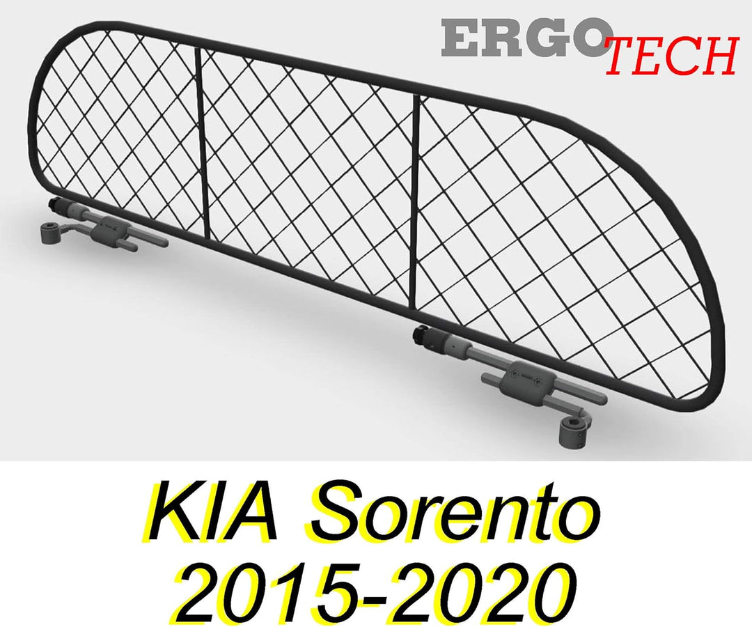 ERGOTECH Trennnetz Trenngitter kompatibel mit KIA Sorento (2015-2020), RDA65-S14, für Hunde und Gepä