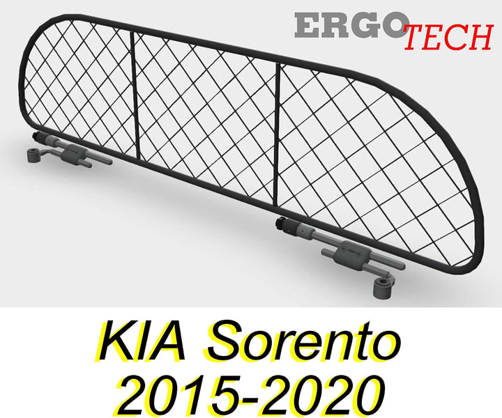 ERGOTECH Trennnetz Trenngitter kompatibel mit KIA Sorento (2015-2020), RDA65-S14, für Hunde und Gepä