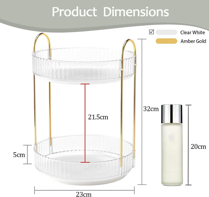 Make Up Organizer, 360° Drehbar Grosse Kapazität Kosmetik Organizer, Multifunktionaler Kosmetik Aufb