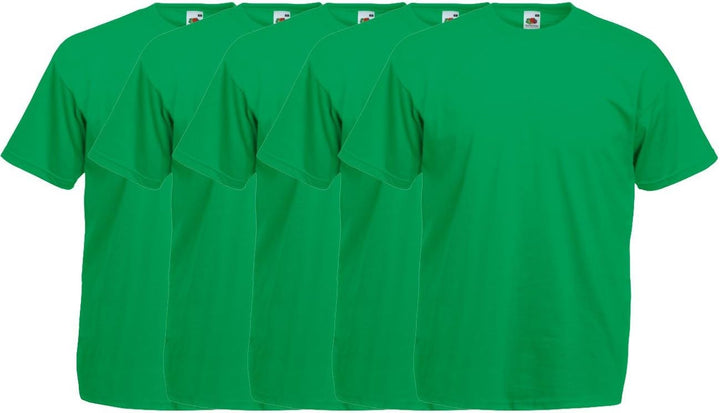 Fruit of the Loom Herren Original T T-Shirt (10er Pack oder 5er Pack) 3XL 5x Red, 3XL 5x Red