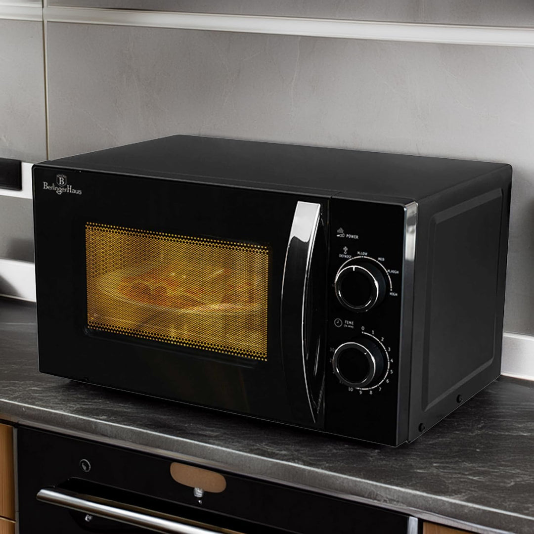 Berlinger Haus Mikrowellenherd 20 l | Black Rose Collection mit 700 W Leistung | 6 Stufen | Edelstah