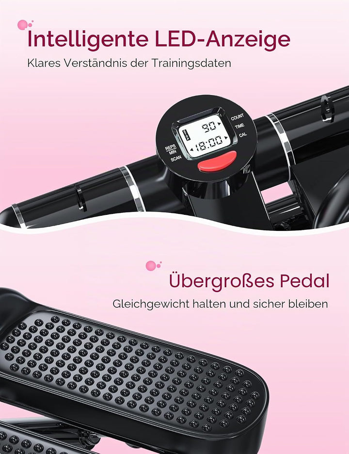 KitGody Mini-Stepper für Übungen, Treppenstepper 150 kg Kapazität, Workout-Stepper für Training zu H