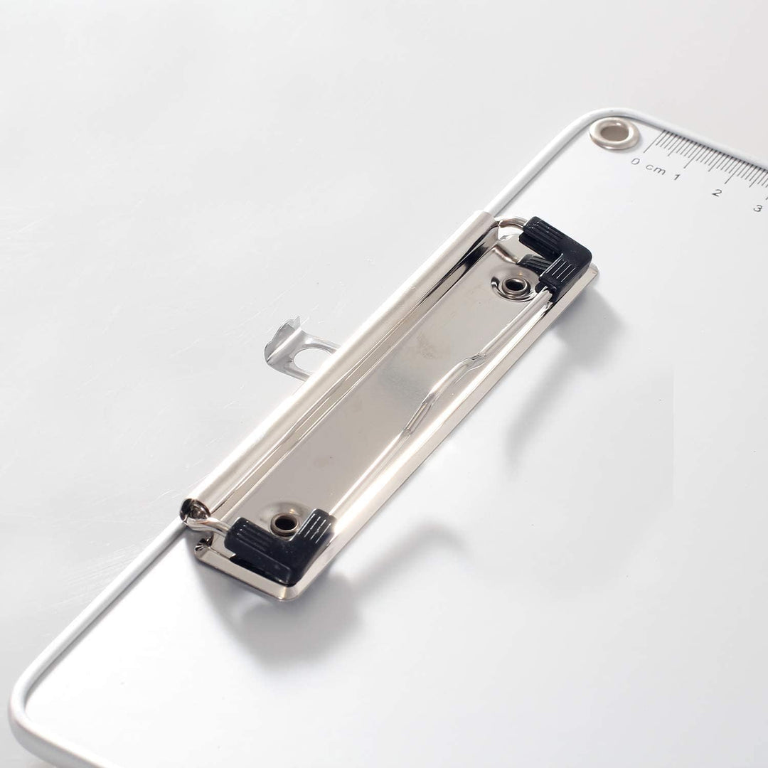 6er A4 Metall Klemmbrett, Anti-Rutsche Rückseite, Gummierter Metalklemme, Hartfaser Schreibbrett mit