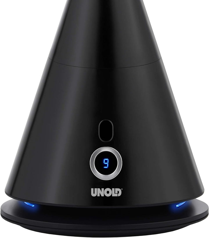 UNOLD 86865 TURMVENTILATOR Black Tower mit 9-stufiger Geschwindigkeitsregelung, zuschaltbarer 90° Os