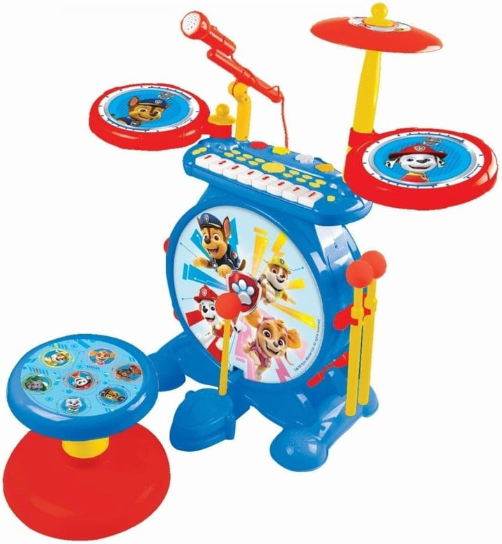 Lexibook K610PA PAW Patrol Helfer auf Vier Pfoten Chase Schlagzeug für Kinder, echter digitaler Drum