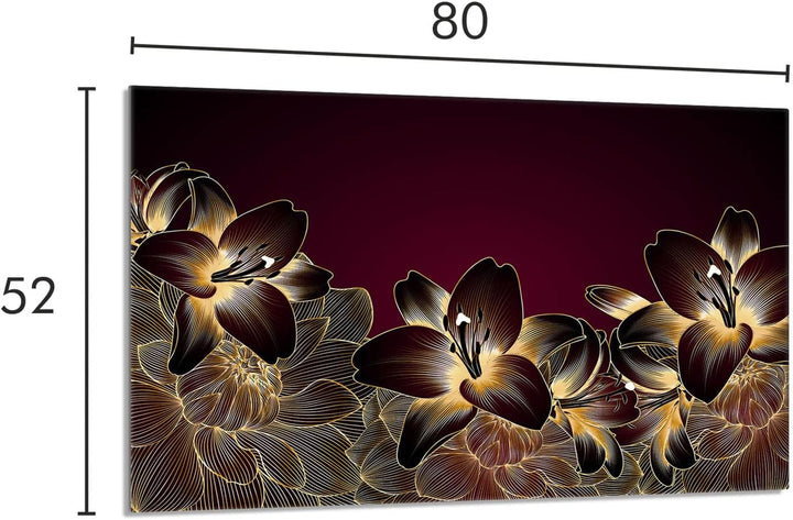 Herdabdeckplatte 80x52 cm 1-teilig Ceranfeldabdeckung Induktion Herdschutz Spritzschutz Glasplatte D