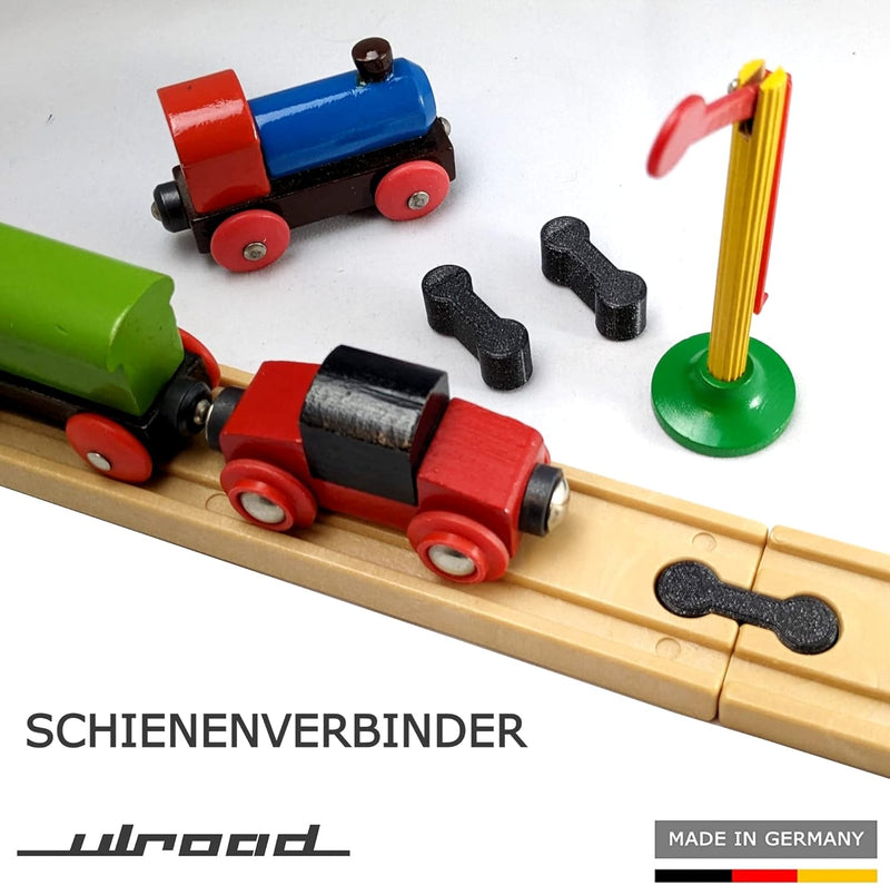 ULROAD Holzschienen Adapter Verbinder passend kompatibel für Thomas - Brio - Lillabo - Melissa - IKE