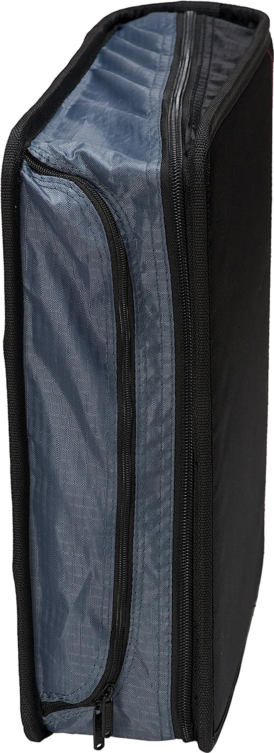 case-it Mighty Zip Tab 3 Zoll Reissverschluss Binder, (d-146-neopnk) schwarz, schwarz