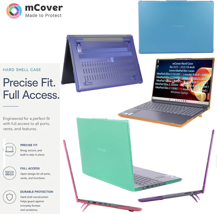 mCover Nur kompatibel mit Lenovo IdeaPad Slim 3 15AHP10 / 15ARP10 / 15IRH10 / 15IRH10 / 15IRU10 Seri