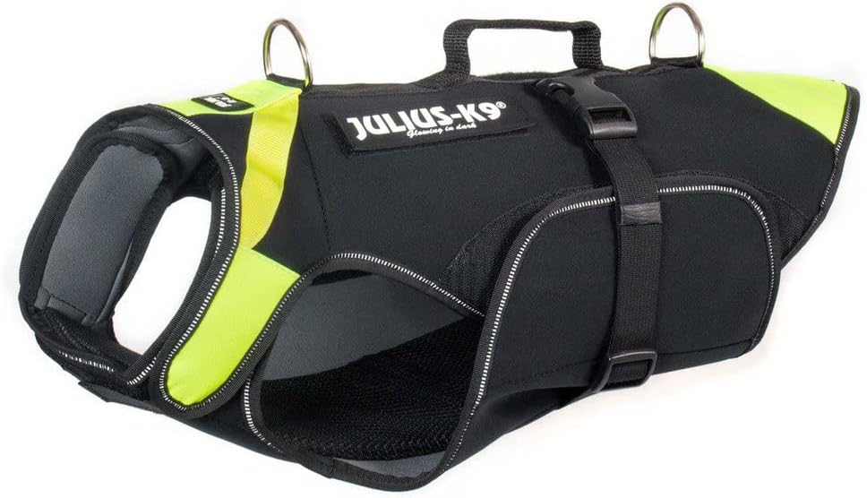 Julius-K9, IDC Multifunktionale Hundeweste 3in1, Grösse: L, Schwarz und Neon L Schwarz und UV Orange
