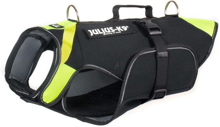 Julius-K9, IDC Multifunktionale Hundeweste 3in1, Grösse: L, Schwarz und Neon L Schwarz und UV Orange