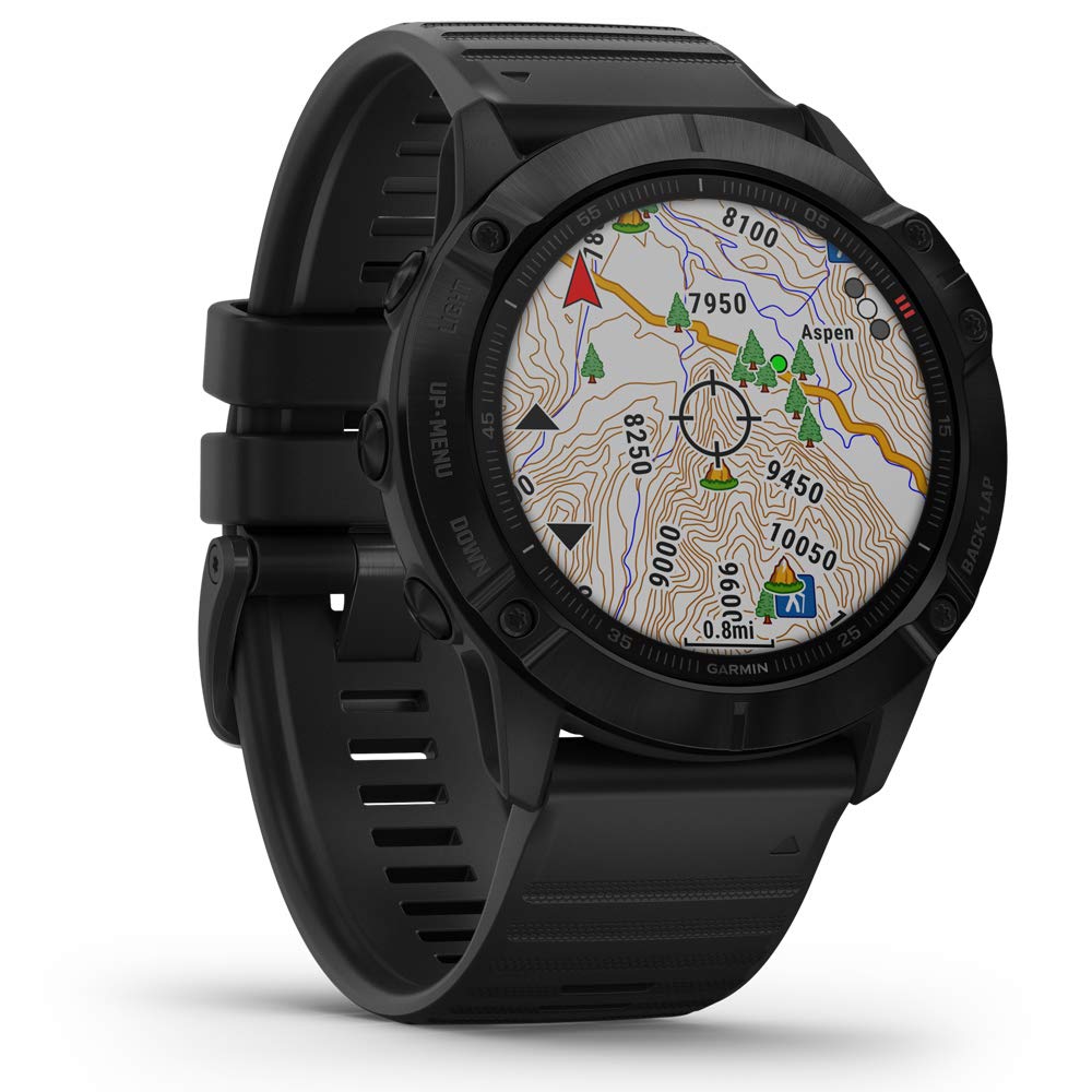 Garmin 010-02157-00 Fenix 6X Pro, Premium Multisport GPS Watch, features Mapping, Music, Grade-Adjus