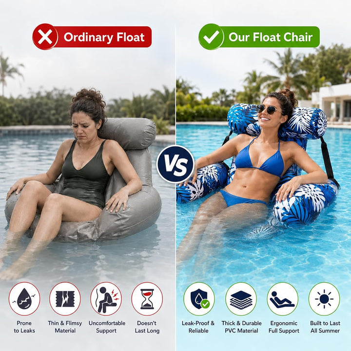 Schwimmsessel,Pool Sessel,Aufblasbarer Sessel für Pool,Aufblasbare Wasser Pool Luftmatratze für Erwa