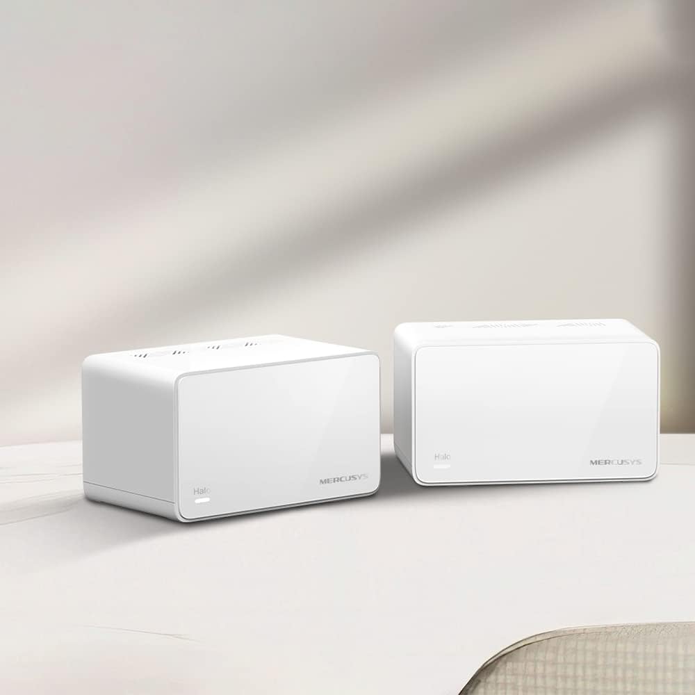 TP-Link Mercusys Halo H90X (2-Pack) WiFi 6 Mesh Router AX6000Mbps, 2,5 Gigabit Port, Kindersicherung