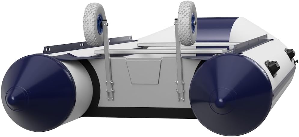 SUPROD Heckräder Slipräder Schlauchbooträder Transporträder klappbar Edelstahl ET260 grau/blau, grau
