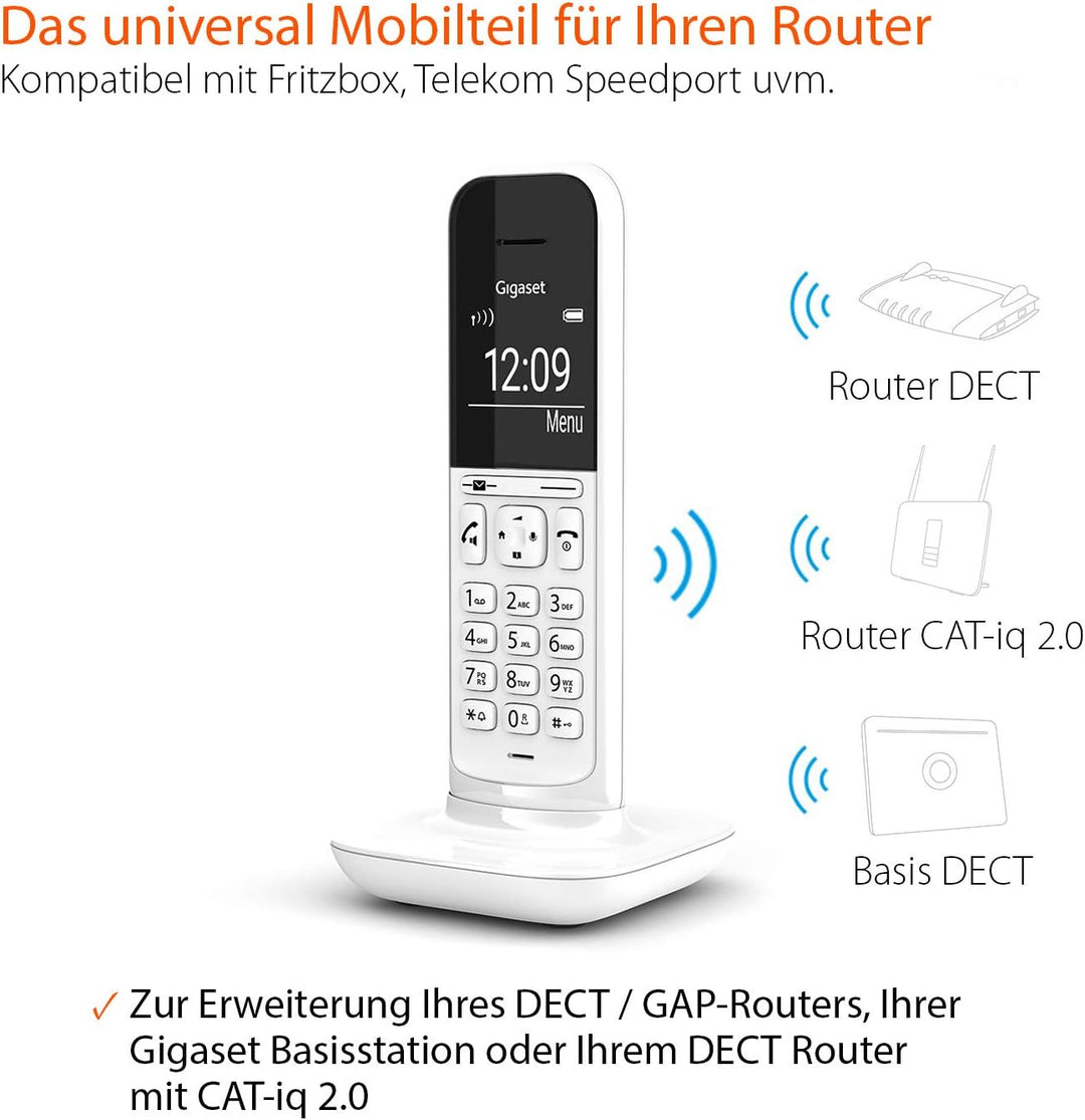 Gigaset CL390HX - Design DECT-Mobilteil mit Ladeschale - Fritzbox-kompatibel - Schnurloses Telefon f
