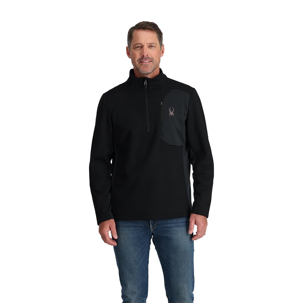 Spyder Herren Bandit 1/2 Zip Fleecejacke, S Schwarz