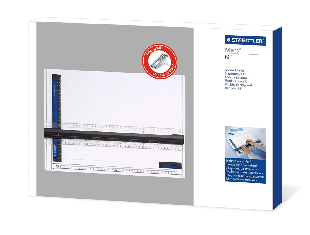 STAEDTLER 661 A3 PR1 Zeichenplatte, DIN A3, Promotion (Pigmentliner 308 WP4)