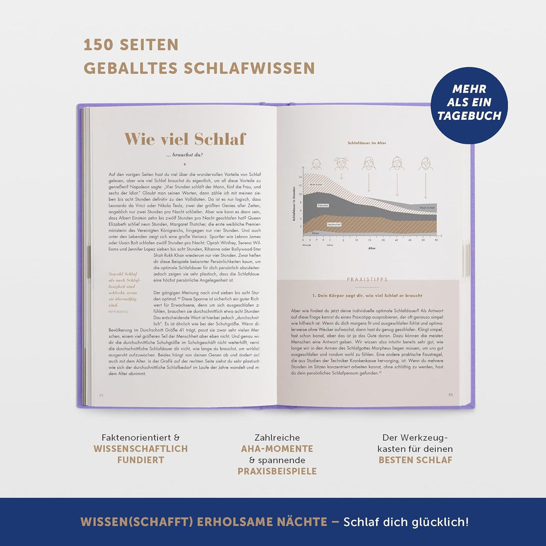 UrBestSelf 6-Minuten-Schlaftagebuch | Endlich besser ein- und durchschlafen | vom Autor des Millione