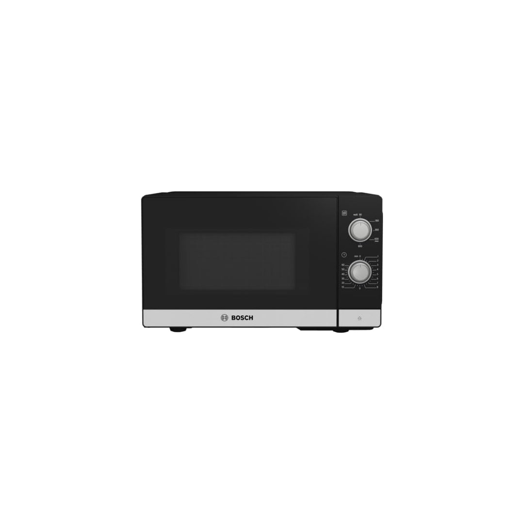 Bosch FFL020MS2 Serie 2 Mikrowelle, 26 x 44 cm, 800 W, Drehteller 27 cm, Türanschlag Links, Reinigun