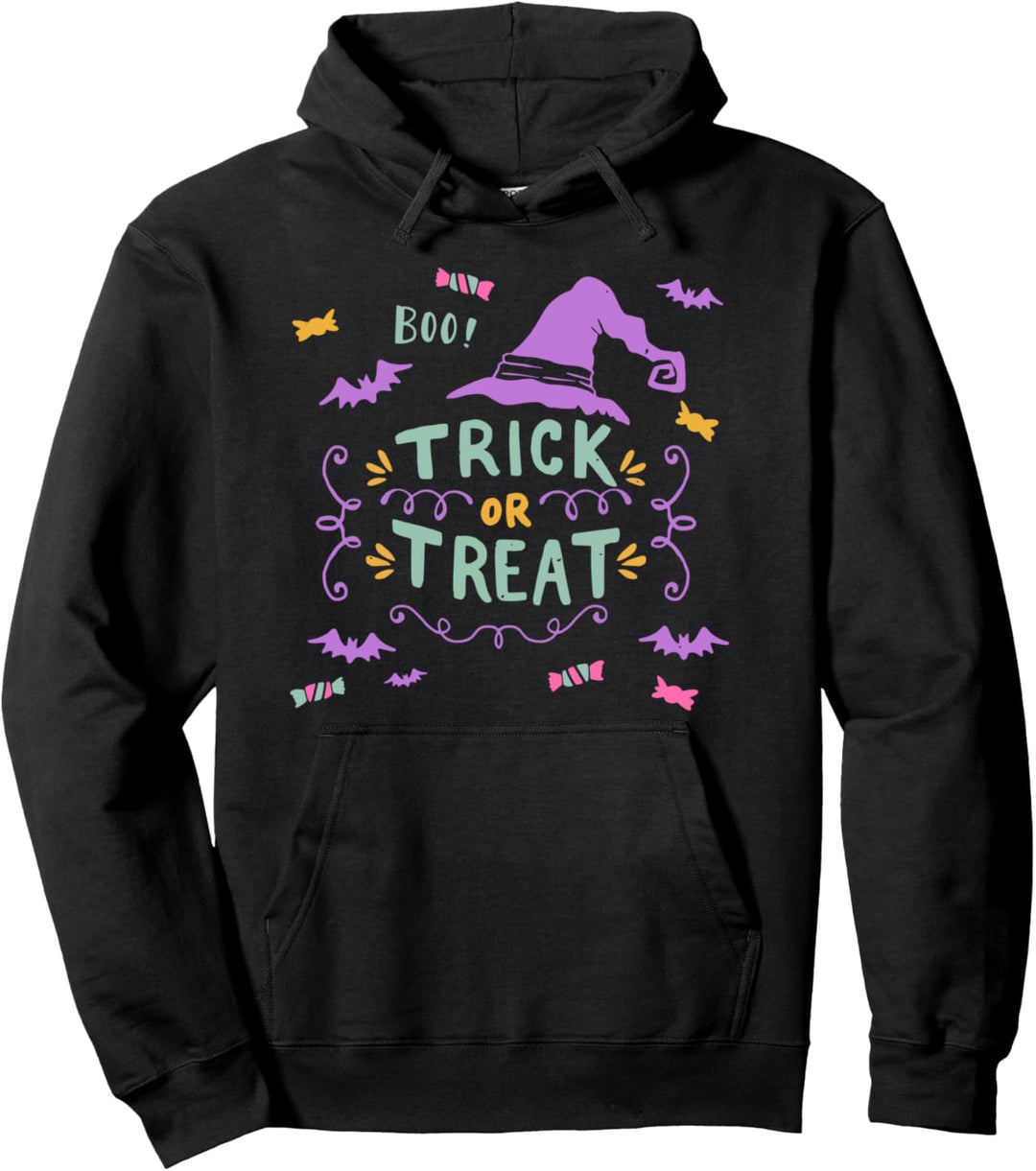 Trick or Treat Lustiger Halloween Hexen Fledermaus Boo Pullover Hoodie