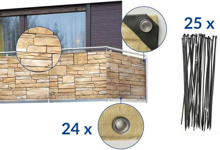 WENKO Balkon Sichtschutz Mauer