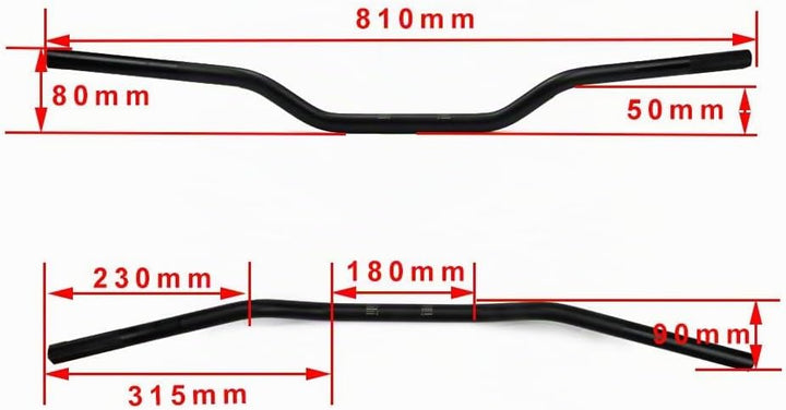 Motorradlenker, 7/8 Zoll, 22 mm, Universal-Lenker für EXC TE DL CRF CB YZF WR XT KLX KX DRZ KLR Dirt
