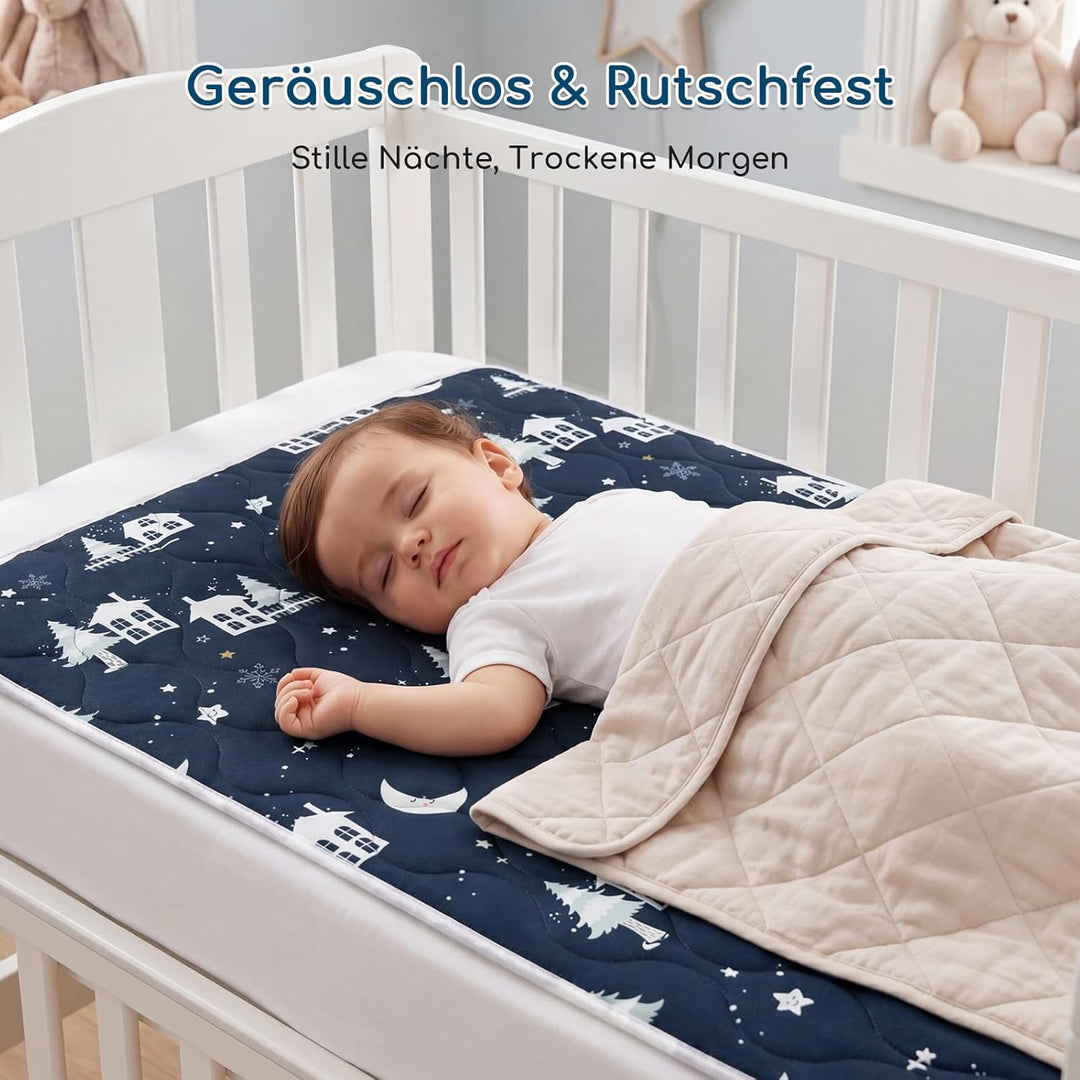 2er-Pack Bettunterlage Wasserdicht Kinder, Waschbar PIPI Unterlage Bett Kinder, Betteinlage Inkontin