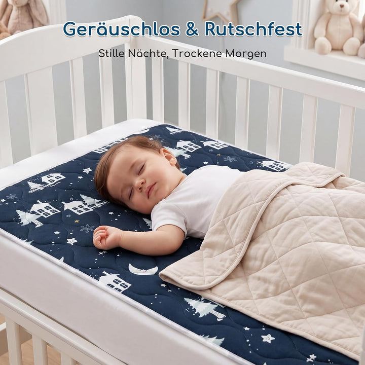 2er-Pack Bettunterlage Wasserdicht Kinder, Waschbar PIPI Unterlage Bett Kinder, Betteinlage Inkontin