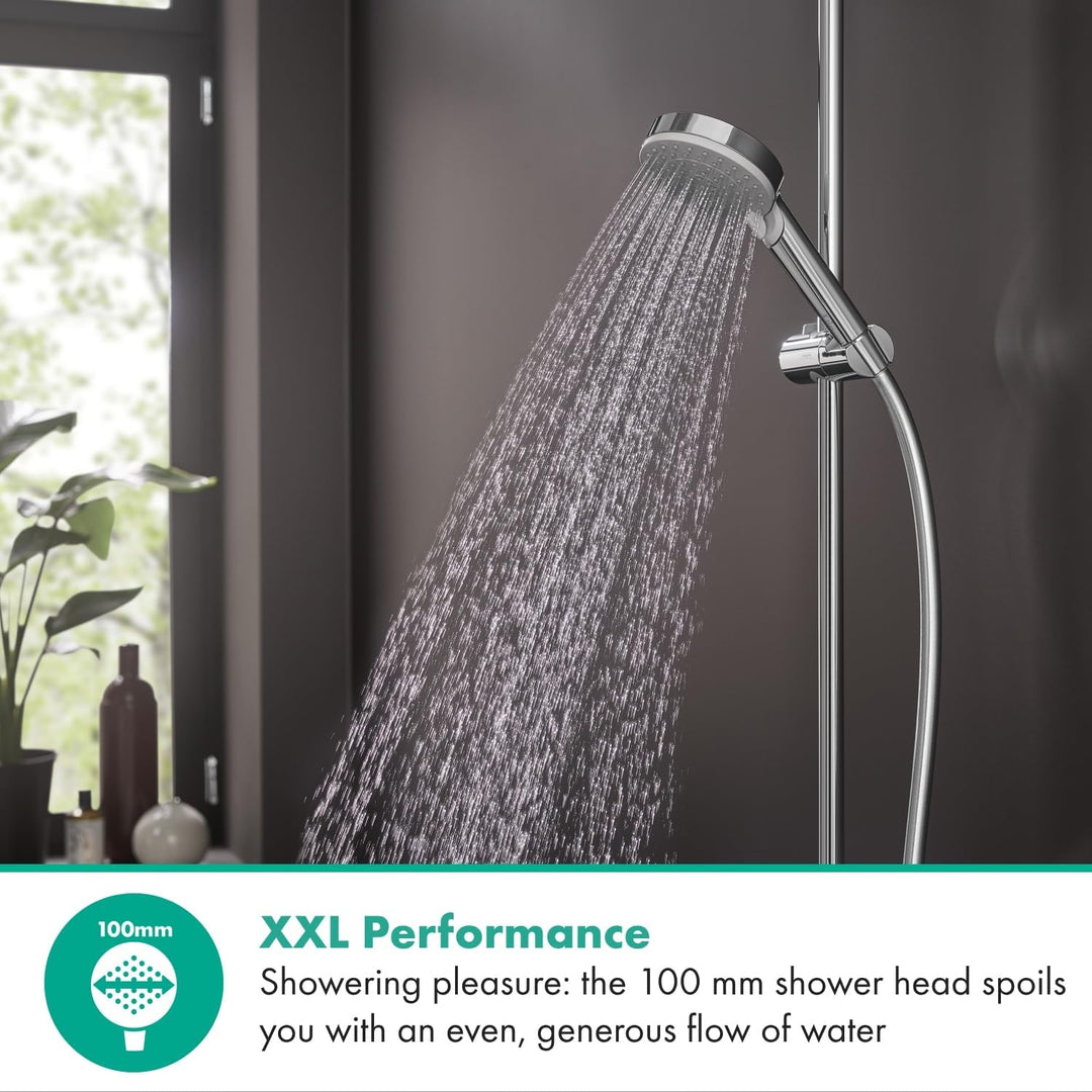 hansgrohe wassersparender Duschkopf Vernis Blend, Sparduschkopf, Duschbrause, 2 Strahlarten, Antikal