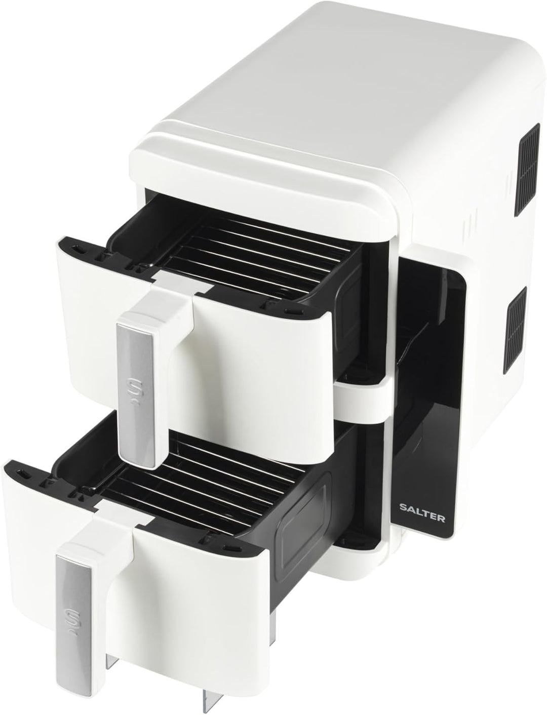 Salter VertiCook Ultra Stapelbarer Heissluftfritteuse - Vertikales Kochen, 9L, 2 x 4,5L Körbe & Rost