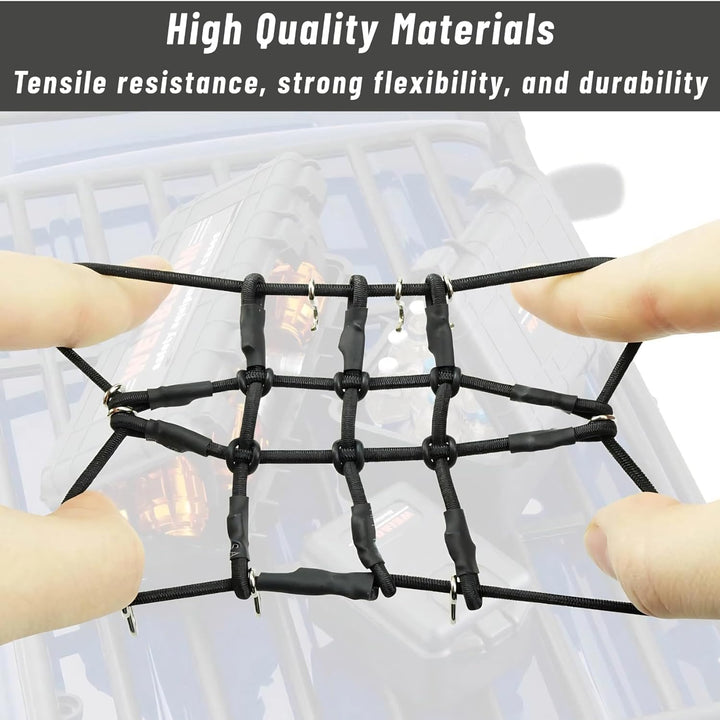 Ezweiji RC Crawler Car Dachdekoration 10-in-1 Tankaufbewahrungsbox, Gepäcknetz, Schaufel, Für Traxxa