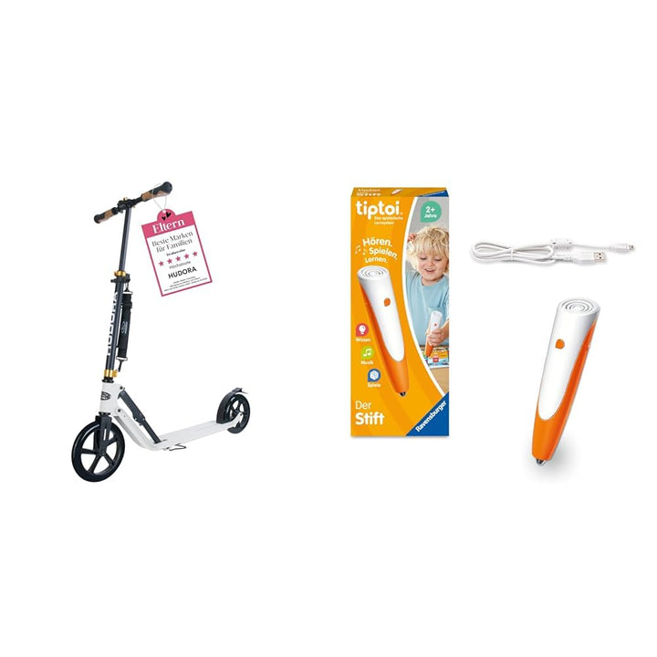 HUDORA BigWheel® Style 230, weiss & Ravensburger tiptoi Stift 00110 - Das spielerische Lernsystem, L