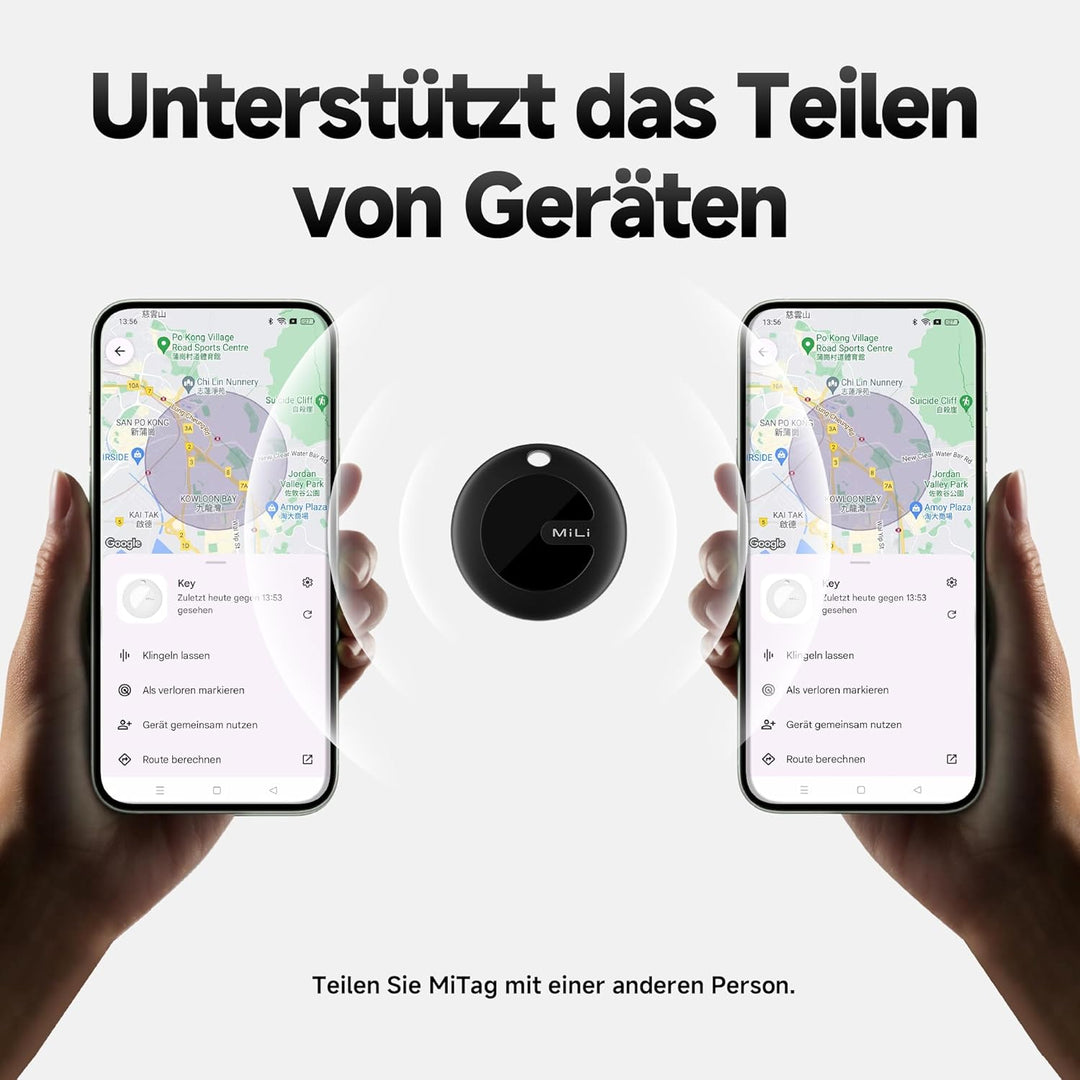 MiLi MiTag Android Smart Tag, Schlüsselfinder KeyFinder kompatibel mit Google Mein Gerät Finden APP