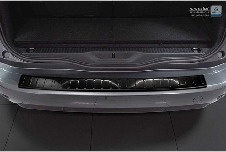 Avisa Schwarz Edelstahl Heckstossstangenschutz kompatibel mit Citroën C4 Picasso 2013- & C4 Spacetou
