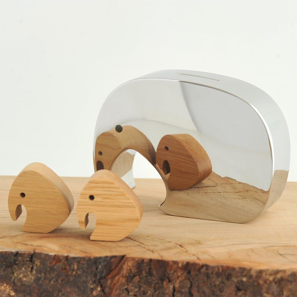 Georg Jensen Spardose Moneyphant mit Zwillingen (3-teilig)