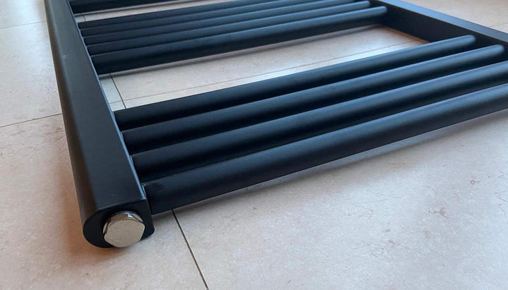 Handtuchwärmer aus Edelstahl, hochglanzpoliert, Milano-Serie, Wandmontage, H 800 mm x L 500 mm, Matt
