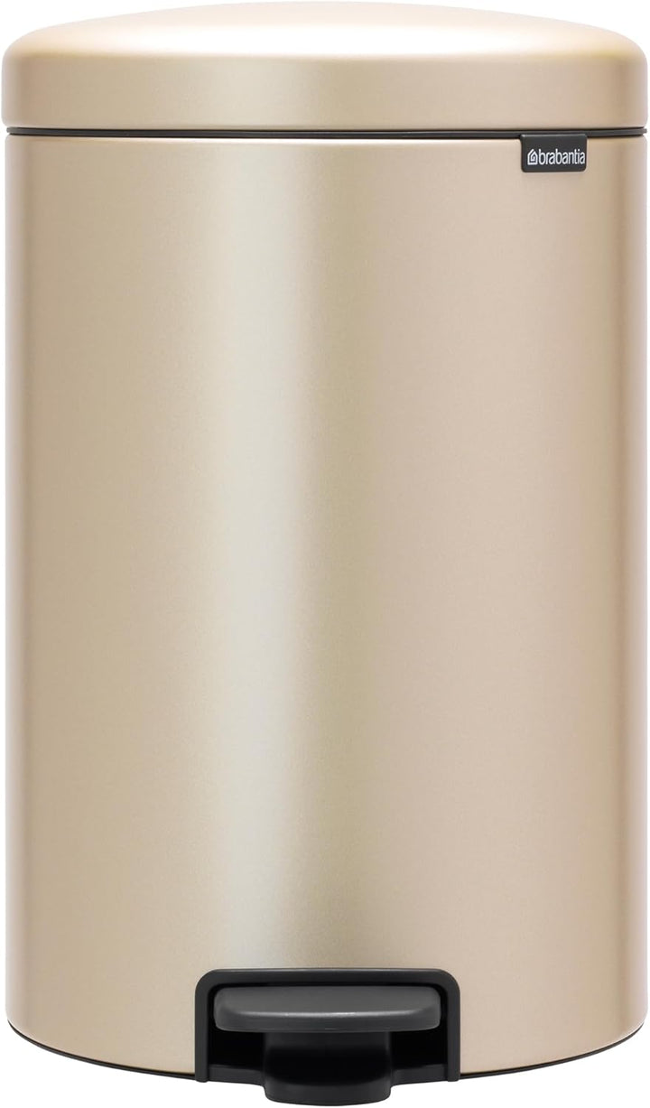 Brabantia Treteimer, Metallic Gold, 20L 20 Liter Champagne, 20 Liter Champagne