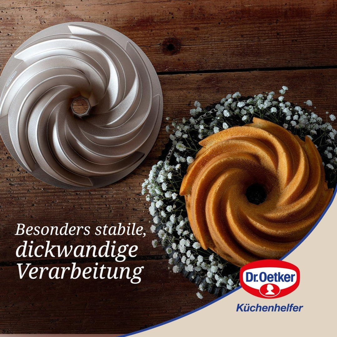 Dr. Oetker Guglhupf Twist ⌀ 24 cm – Gugelhupfform aus der Serie Back-Kunst – Backform mit Antihaft-E