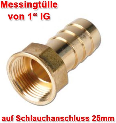 VERBINDUNGSSET für REGENTONNEN inkl. VERBINDUNGSSCHLAUCH 25mm und hochwertige 1-Zoll Messing - VERBI