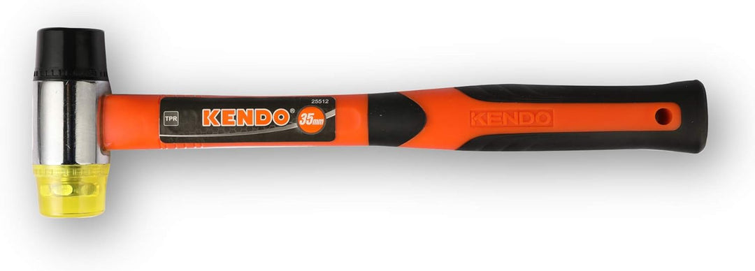 KENDO Schonhammer rückschlagfrei – Kopf-Durchmesser (Ø): 35 mm – Gewicht: 390g – Kunststoffhammer mi