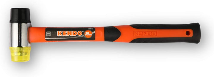 KENDO Schonhammer rückschlagfrei – Kopf-Durchmesser (Ø): 35 mm – Gewicht: 390g – Kunststoffhammer mi
