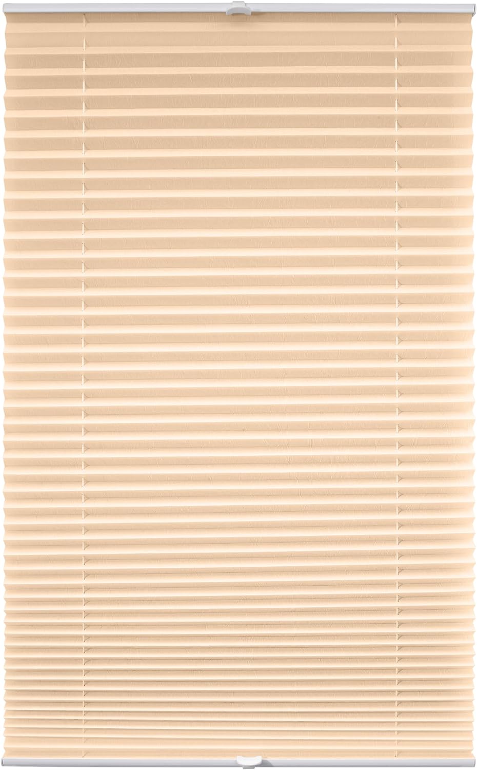 Liedeco® Plissee verspannt mit Klemmträger / 80 x 220 cm beige/lichtdurchlässig Blickdicht stufenlos