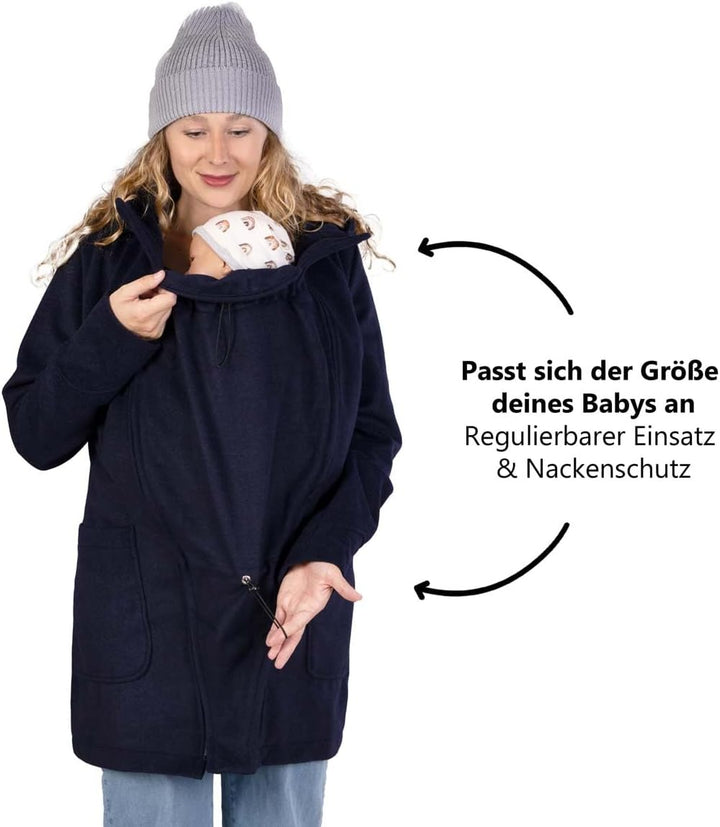 Viva la Mama - schicker Umstands- und Tragemantel für den Winter - VALENTIN S 3in1 I dunkles marineb