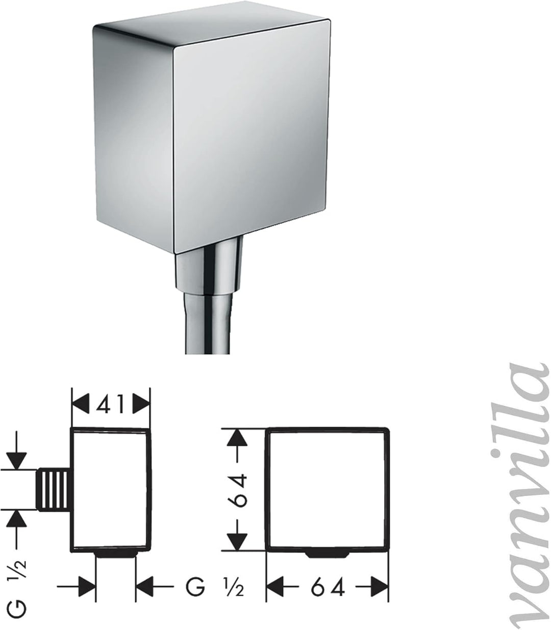 vanvilla Duschsystem mit Unterputz Duscharmatur von Hansgrohe Einhebelmischer und vanvilla Regendusc