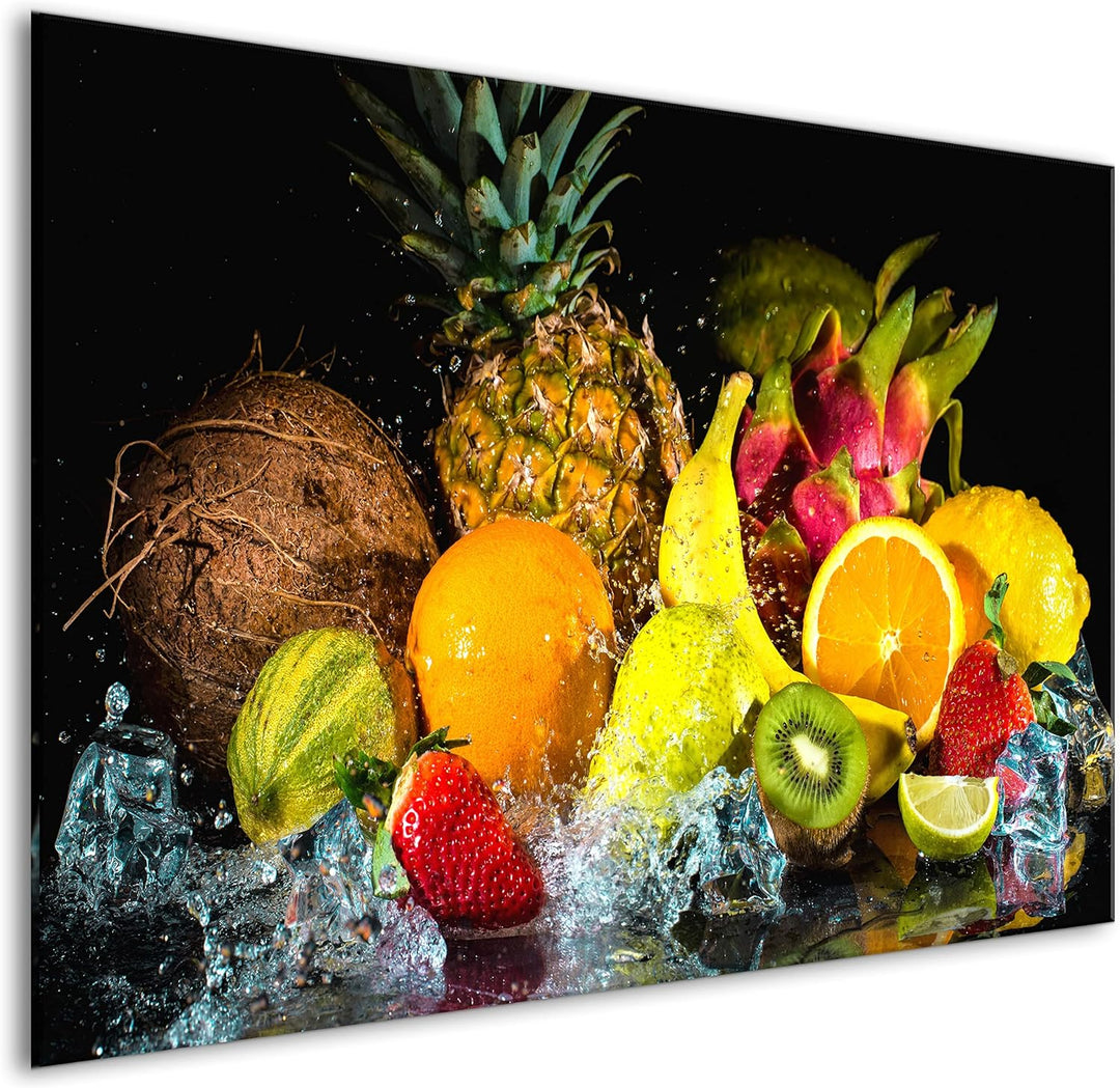 murando Spritzschutz Glas für Küche 80x60 cm Küchenrückwand Küchenspritzschutz Fliesenschutz Glasbil