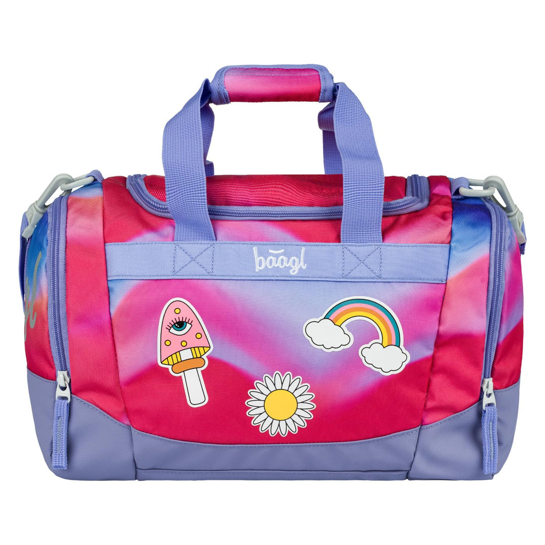 Baagl Sporttasche Mädchen Reisetasche Kinder Schwimmtasche Sport - Hippie | Kompakt und Robust für S