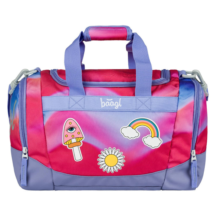 Baagl Sporttasche Mädchen Reisetasche Kinder Schwimmtasche Sport - Hippie | Kompakt und Robust für S